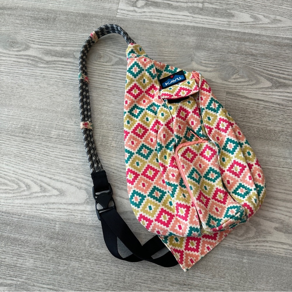 KAVU Colorful Geometric Sling Bag
